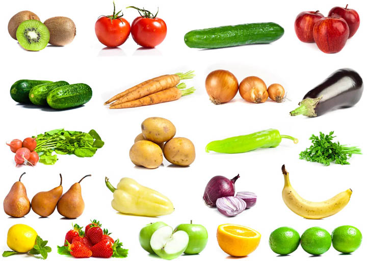 Fruits and vegetables for processing