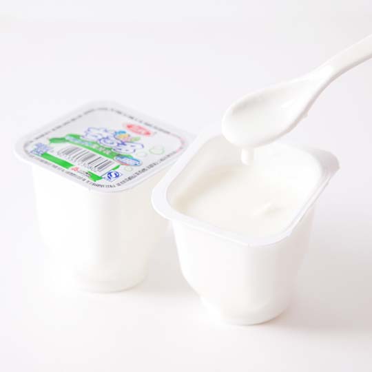 Plain yogurt made by yogurt maker