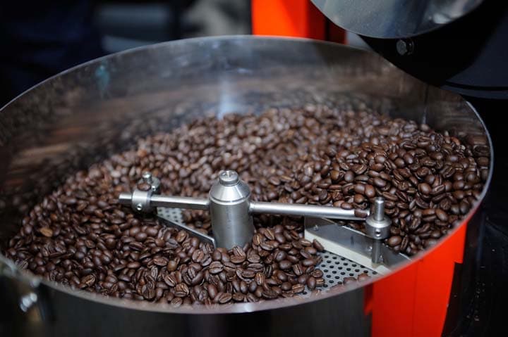 Coffee beans roasting effect