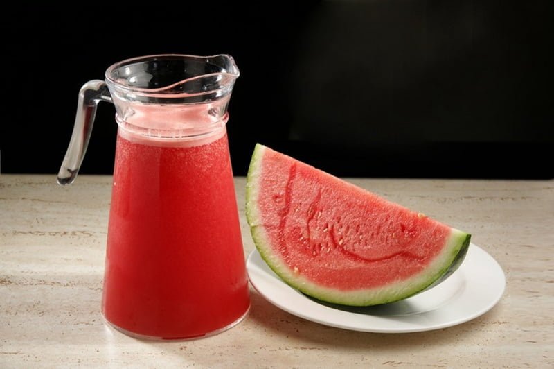 Watermelon juice made by the fruit pulping machine