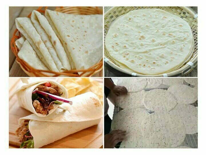 Cooked mexican tortilla wraps