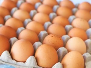 Sorted chicken eggs