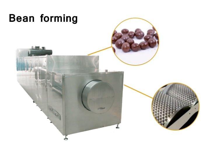 The chocolate bean forming machine