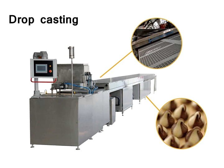 The chocolate drop-casting machine